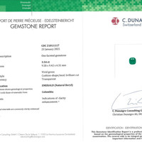 7.36 Ct.Tw.Total Carat Weight Emerald Pair from Colombia Scan Report