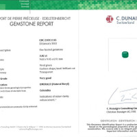 7.36 Ct.Tw.Total Carat Weight Emerald Pair from Colombia Scan Report