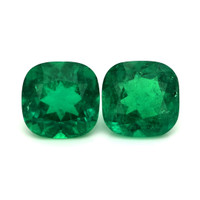 7.36 Ct.Tw.Total Carat Weight Emerald Pair from Colombia Video