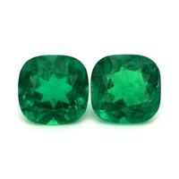 7.36 Ct.Tw.Total Carat Weight Emerald Pair from Colombia Video