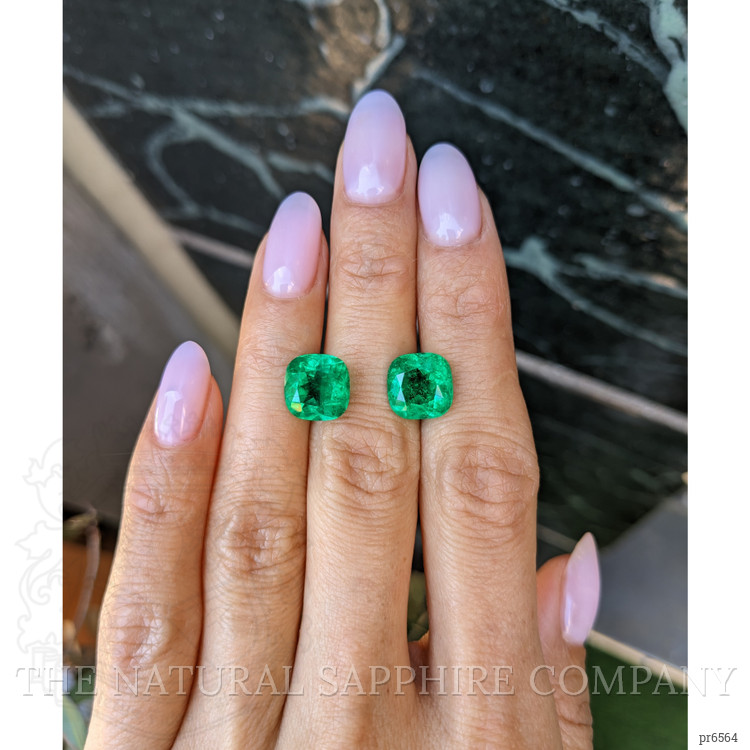 7.36 Ct.Tw. Emerald Pair from Colombia