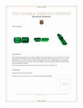 10.33 Ct.Tw.Total Carat Weight Emerald Pair from Zambia Appraisal