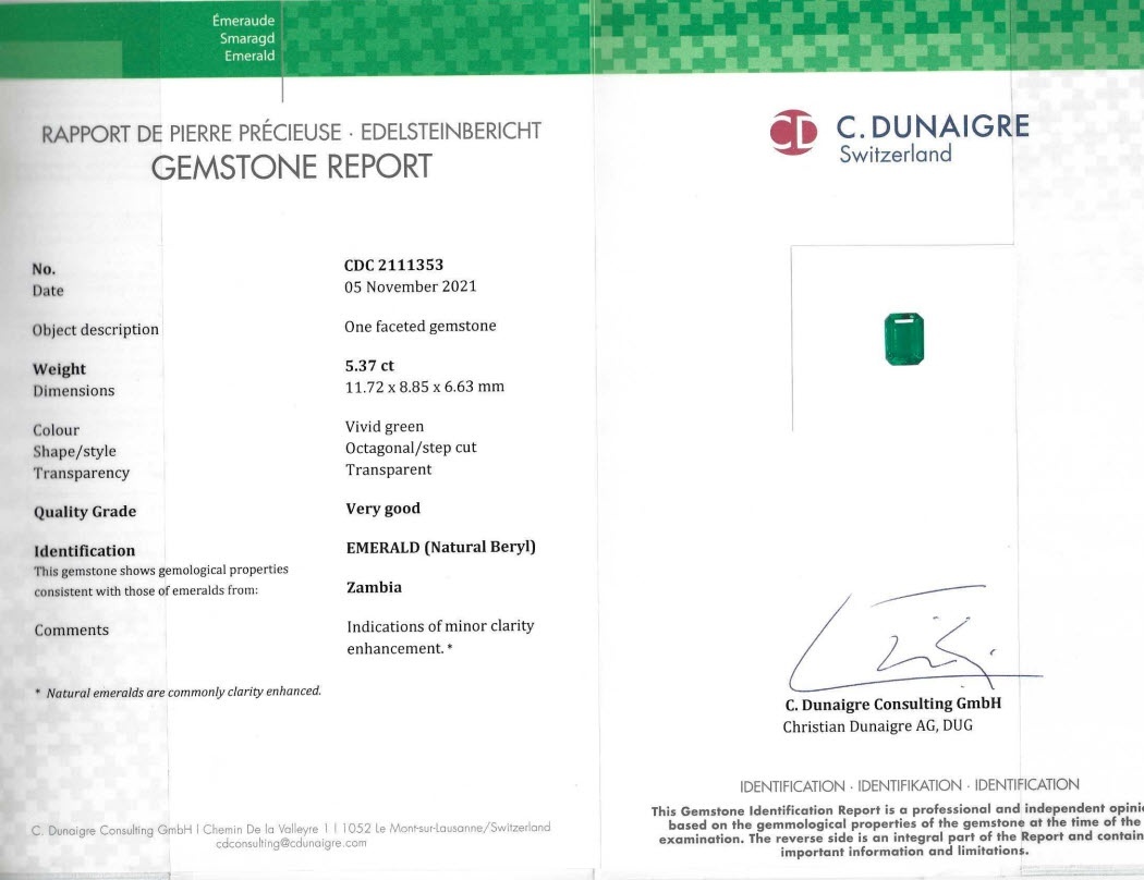 10.33 Ct.Tw. Emerald Pair from Zambia