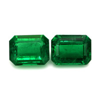 10.33 Ct.Tw.Total Carat Weight Emerald Pair from Zambia Video