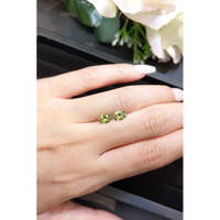 1.72&nbsp;Ct.Tw.Total Carat Weight Yellowish Green Sapphire Pair from Ceylon (Sri Lanka) Life Style