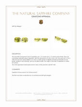 2.23 Ct.Tw.Total Carat Weight Yellowish Green Sapphire Pair from Ceylon (Sri Lanka) Appraisal