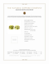 2.23 Ct.Tw.Total Carat Weight Yellowish Green Sapphire Pair from Ceylon (Sri Lanka) Scan Report