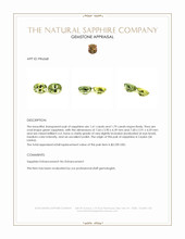 3.40 Ct.Tw.Total Carat Weight Green Sapphire Pair from Ceylon (Sri Lanka) Appraisal