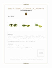 3.40 Ct.Tw.Total Carat Weight Green Sapphire Pair from Ceylon (Sri Lanka) Appraisal