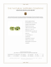 3.40 Ct.Tw.Total Carat Weight Green Sapphire Pair from Ceylon (Sri Lanka) Scan Report