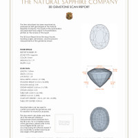 3.40 Ct.Tw.Total Carat Weight Sapphire Pair from Ceylon (Sri Lanka) 3 D Scan Report