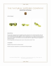 2.18 Ct.Tw.Total Carat Weight Yellowish Green Sapphire Pair from Ceylon (Sri Lanka) Appraisal