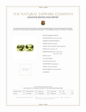 2.18 Ct.Tw.Total Carat Weight Yellowish Green Sapphire Pair from Ceylon (Sri Lanka) Scan Report