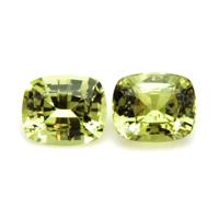 2.18&nbsp;Ct.Tw.Total Carat Weight Yellowish Green Sapphire Pair from Ceylon (Sri Lanka) Video