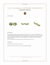 2.18 Ct.Tw.Total Carat Weight Yellowish Green Sapphire Pair from Ceylon (Sri Lanka) Appraisal