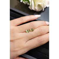 2.18&nbsp;Ct.Tw.Total Carat Weight Yellowish Green Sapphire Pair from Ceylon (Sri Lanka) Life Style