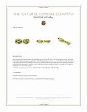 2.10 Ct.Tw.Total Carat Weight Yellowish Green Sapphire Pair from Ceylon (Sri Lanka) Appraisal