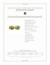 2.10 Ct.Tw.Total Carat Weight Yellowish Green Sapphire Pair from Ceylon (Sri Lanka) Scan Report