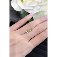 2.10&nbsp;Ct.Tw.Total Carat Weight Yellowish Green Sapphire Pair from Ceylon (Sri Lanka) Life Style