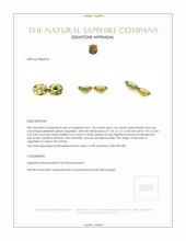 2.92 Ct.Tw.Total Carat Weight Yellowish Green Sapphire Pair from Ceylon (Sri Lanka) Appraisal