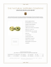 2.92 Ct.Tw.Total Carat Weight Yellowish Green Sapphire Pair from Ceylon (Sri Lanka) Scan Report