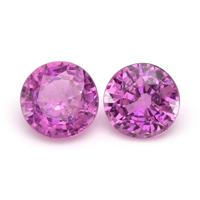 2.10&nbsp;Ct.Tw.Total Carat Weight Purplish Pink Sapphire Pair from Ceylon (Sri Lanka) Video