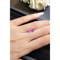 2.10&nbsp;Ct.Tw.Total Carat Weight Purplish Pink Sapphire Pair from Ceylon (Sri Lanka) Life Style