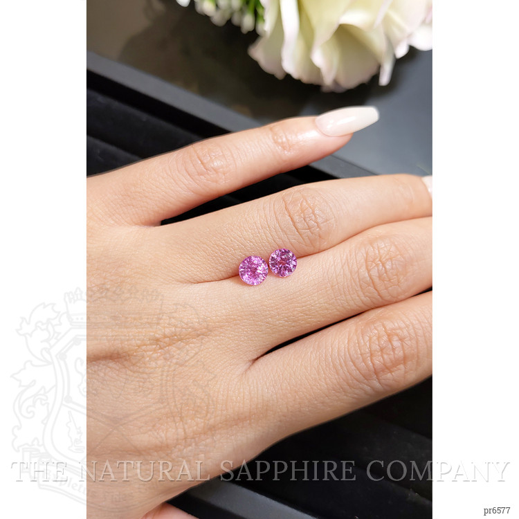 2.10 Ct.Tw. Purplish Pink Sapphire Pair from Ceylon (Sri Lanka)