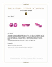 2.54 Ct.Tw.Total Carat Weight Pink Sapphire Pair from Ceylon (Sri Lanka) Appraisal