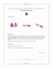 1.48&nbsp;Ct.Tw.Total Carat Weight Pink Sapphire Pair from Ceylon (Sri Lanka) Appraisal