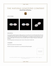 2.72&nbsp;Ct.Tw.Total Carat Weight Cabochon White Opal Pair from Australia Appraisal