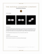 2.72 Ct.Tw.Total Carat Weight Cabochon Opal Pair from Australia Appraisal