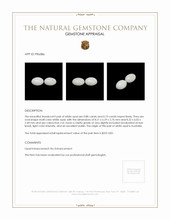 1.61 Ct.Tw.Total Carat Weight Cabochon White Opal Pair from Australia Appraisal