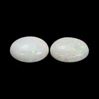 1.61 Ct.Tw.Total Carat Weight Cabochon White Opal Pair from Australia Video