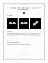 1.57 Ct.Tw.Total Carat Weight Cabochon Opal Pair from Australia Appraisal