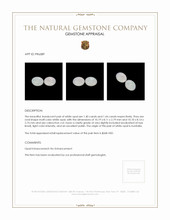 2.84 Ct.Tw.Total Carat Weight Cabochon White Opal Pair from Australia Appraisal