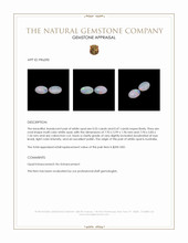 1.02 Ct.Tw.Total Carat Weight Cabochon Opal Pair from Australia Appraisal