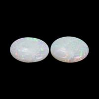 3.07 Ct.Tw.Total Carat Weight Cabochon Opal Pair from Australia Video