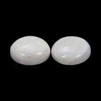 3.66 Ct.Tw.Total Carat Weight Cabochon White Opal Pair from Australia Video