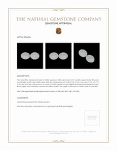 5.59 Ct.Tw.Total Carat Weight Cabochon White Opal Pair from Australia Appraisal