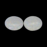 5.59 Ct.Tw.Total Carat Weight Cabochon White Opal Pair from Australia Video