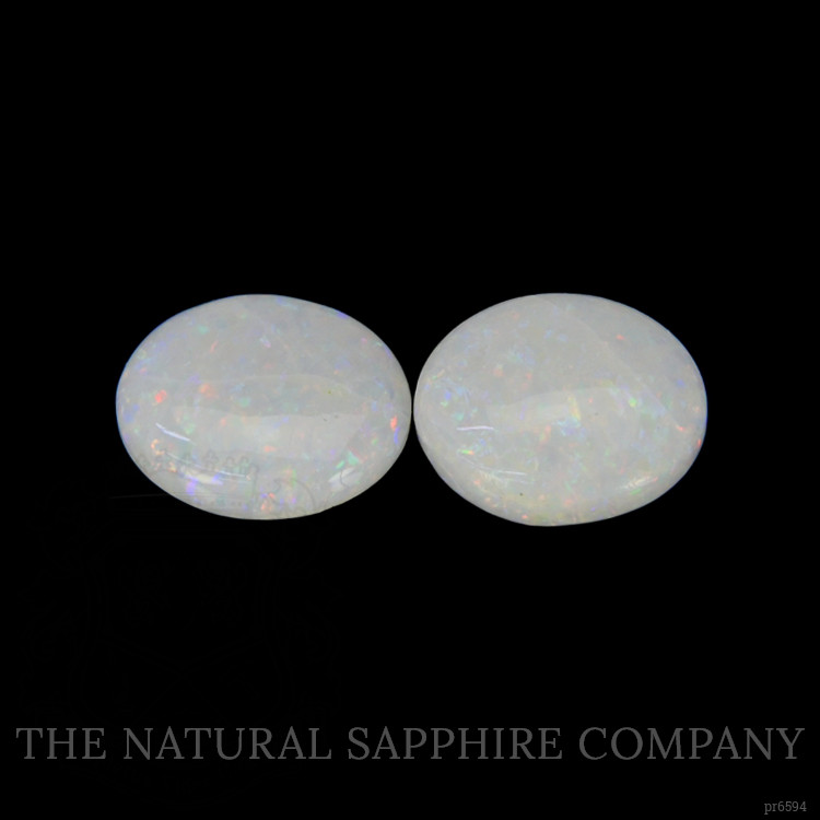 5.59 Ct.Tw. Cabochon White Opal Pair from Australia