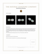 1.79 Ct.Tw.Total Carat Weight Cabochon White Opal Pair from Australia Appraisal