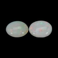 1.79&nbsp;Ct.Tw.Total Carat Weight Cabochon White Opal Pair from Australia Video