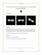 1.55 Ct.Tw.Total Carat Weight Cabochon Opal Pair from Australia Appraisal