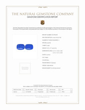 7.33 Ct.Tw.Total Carat Weight Lapis Pair from Afghanistan Scan Report