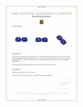 17.47 Ct.Tw.Total Carat Weight Cabochon Lapis Pair from Afghanistan Appraisal