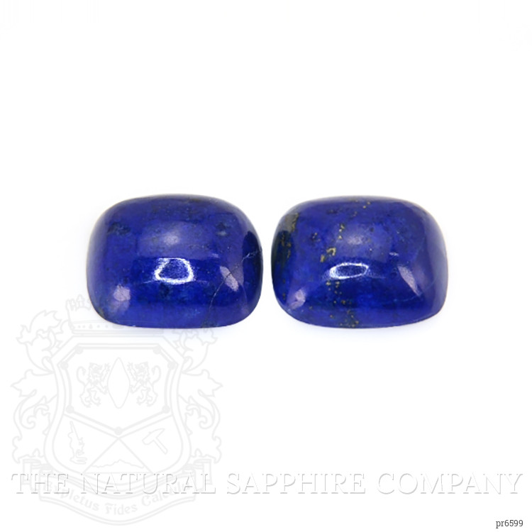 17.47 Ct.Tw. Cabochon Lapis Pair from Afghanistan
