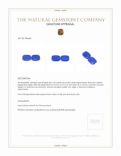 4.60 Ct.Tw.Total Carat Weight Lapis Pair from Afghanistan Appraisal