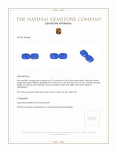 4.70 Ct.Tw.Total Carat Weight Lapis Pair from Afghanistan Appraisal